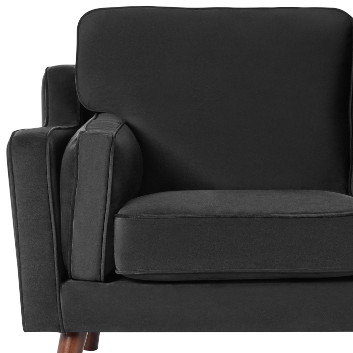 3-seater sofa LOKKA Black velvet [7]