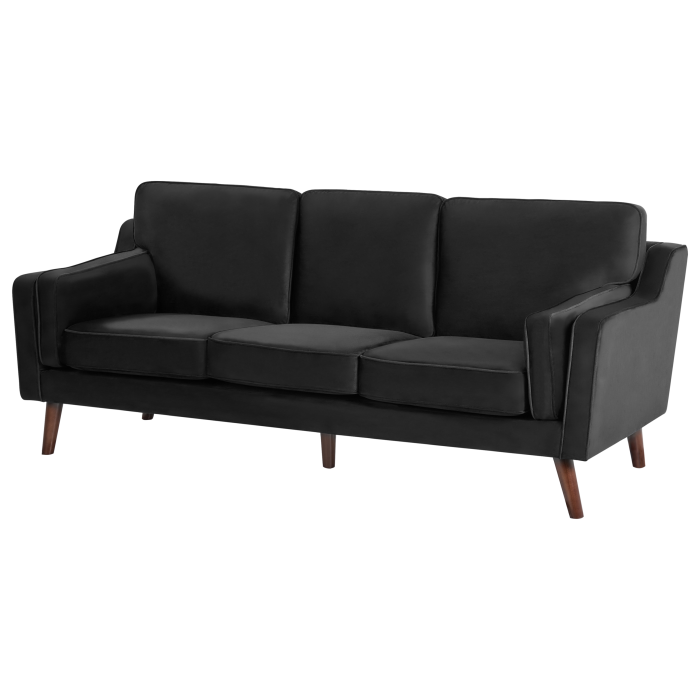 3-seater sofa LOKKA Black velvet [4]