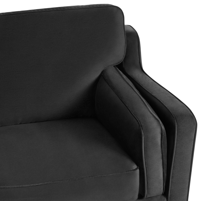 3-seater sofa LOKKA Black velvet [8]