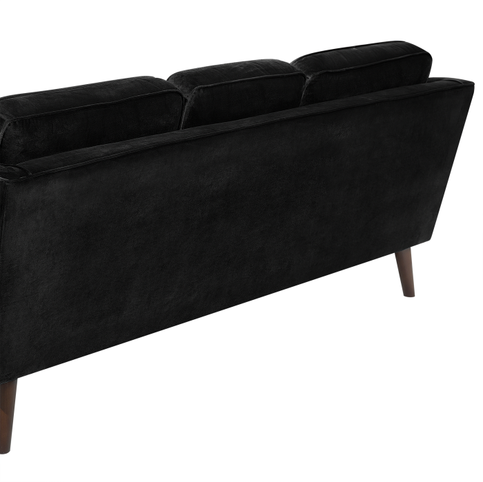 3-seater sofa LOKKA Black velvet [6]