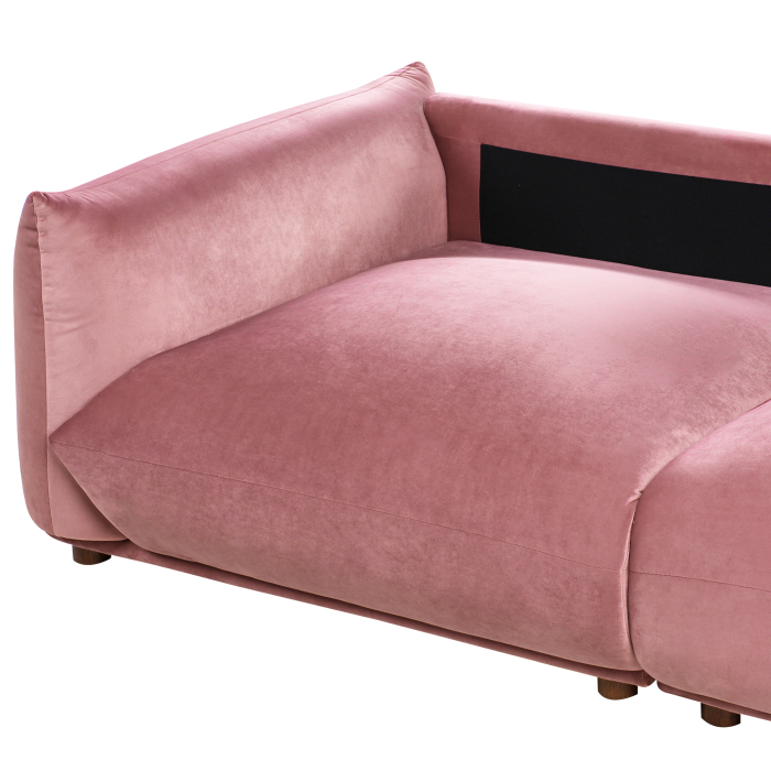Canapea cu 3 locuri LUVOS Catifea Roz [10]