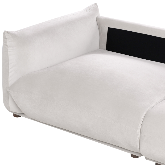 3-seater sofa LUVOS Taupe velvet [10]
