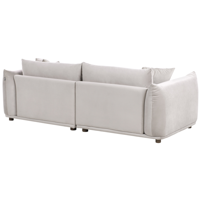 3-seater sofa LUVOS Taupe velvet [5]