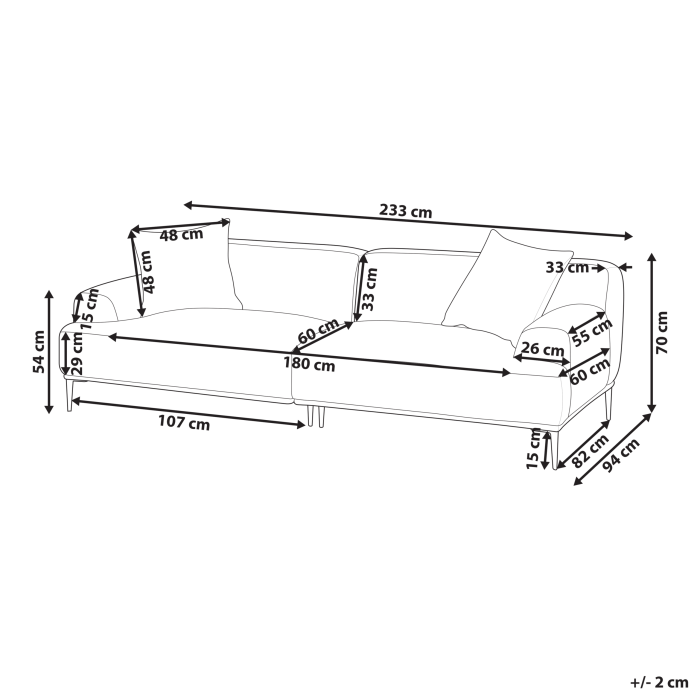 3-seater sofa MATILA Golden brown [3]