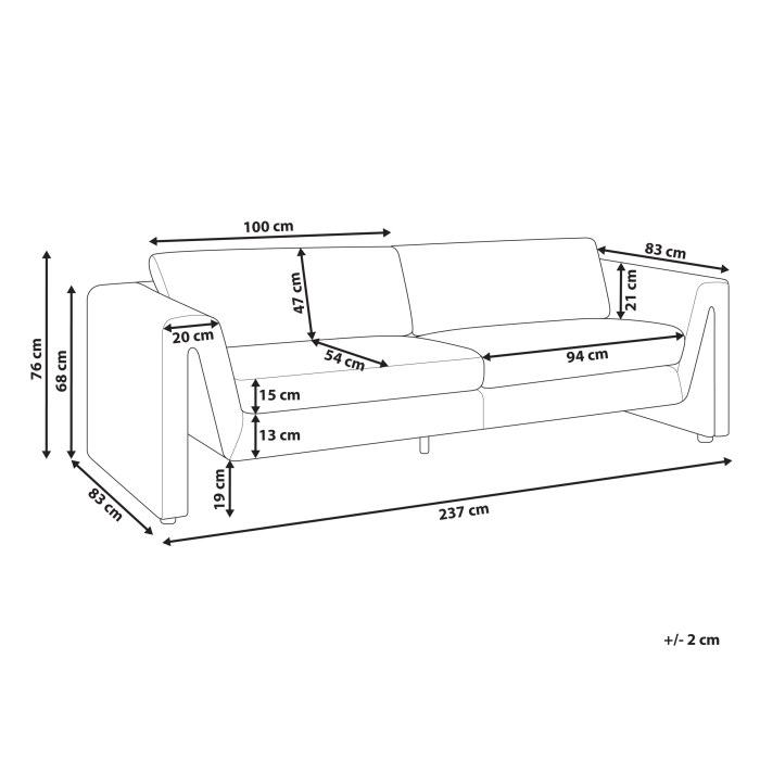 3-seater sofa MAUNU Velvet Graphite grey [3]