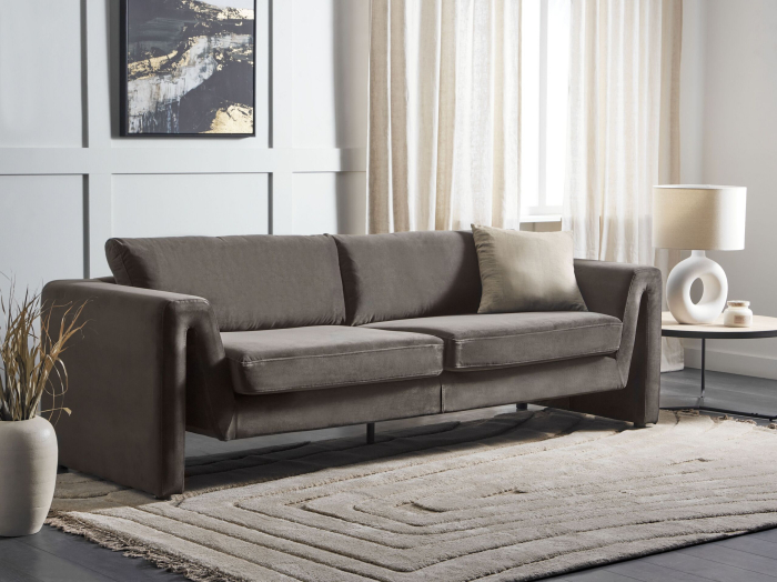 3-seater sofa MAUNU Velvet Graphite grey [1]