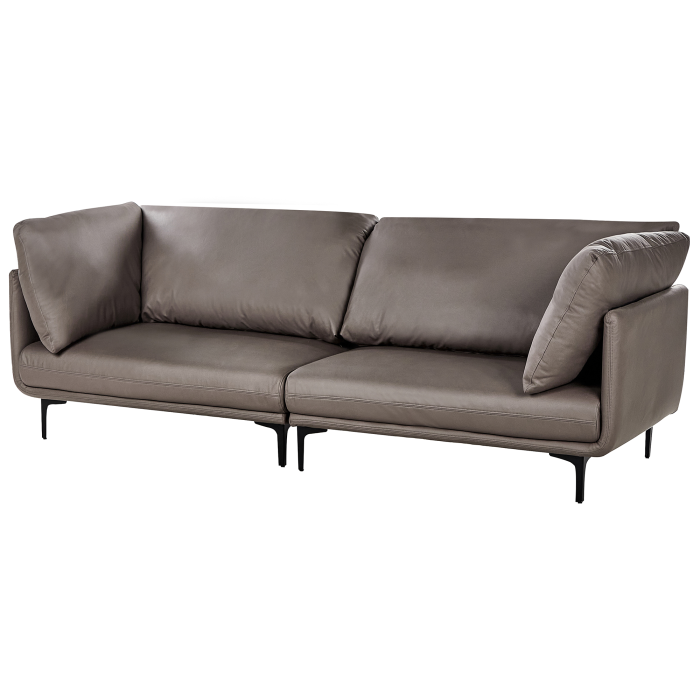 Canapea cu 3 locuri REVSNES Piele ecologică Maro [4]