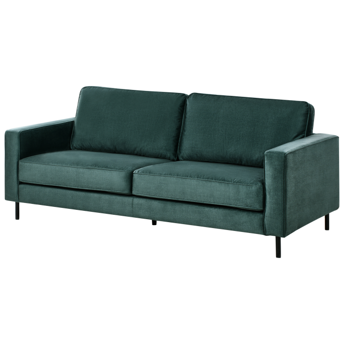 Canapea cu 3 locuri SAVALEN Catifea Verde închis [4]