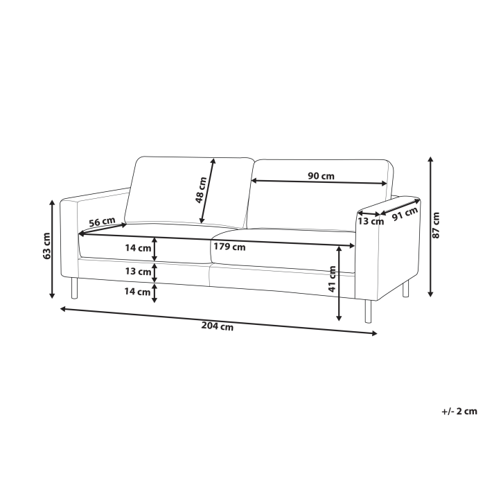 3-seater sofa bed SAVALEN Light grey [3]