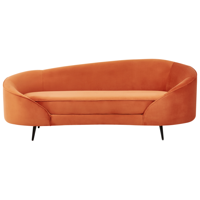 SAVAR 3-seater sofa bed Orange Velvet [2]