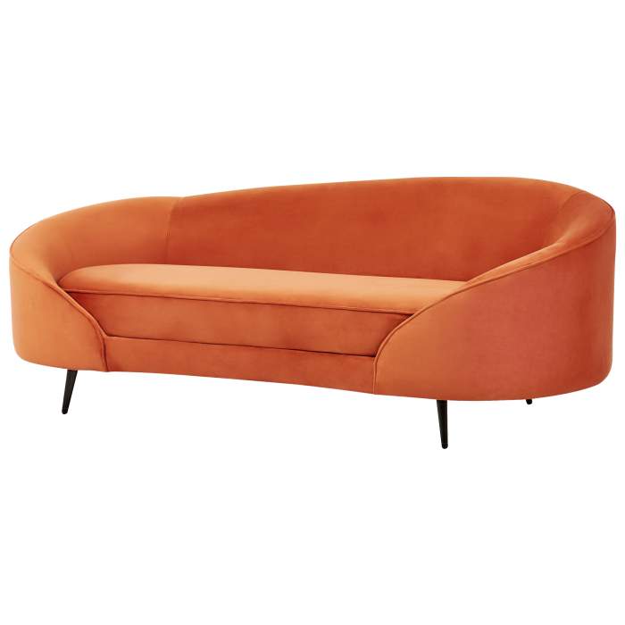 SAVAR 3-seater sofa bed Orange Velvet [4]