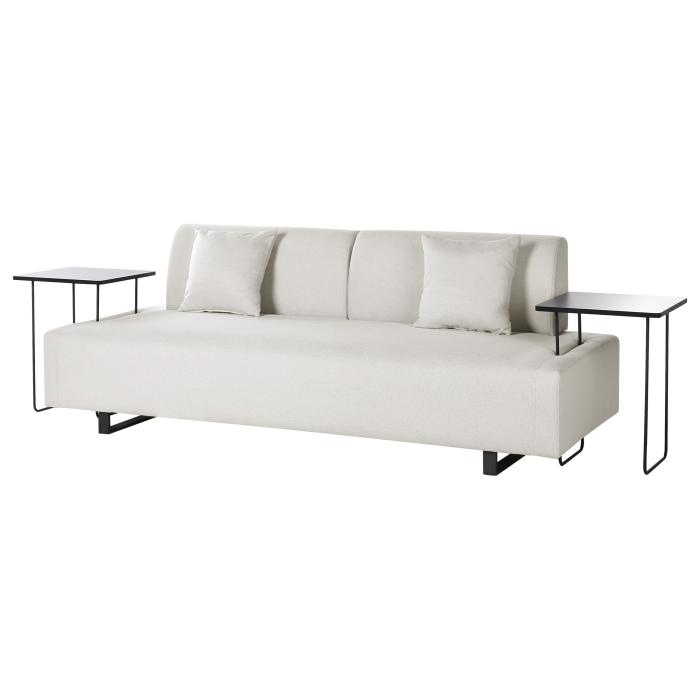 3-seater sofa SOKNA Light beige with tables [2]
