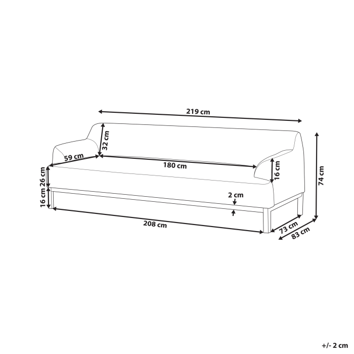 3-seater sofa SOSJO Taupe [3]