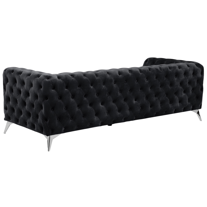SOTRA 3-seater sofa Black velvet [5]