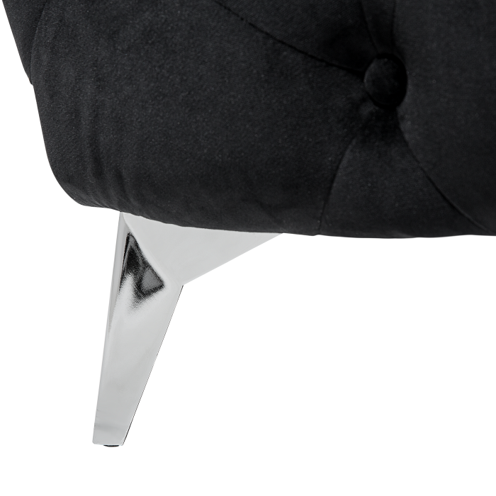 SOTRA 3-seater sofa Black velvet [8]