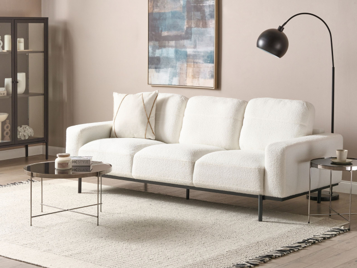 SOVIK 3-seater sofa Boucle Off-white [1]