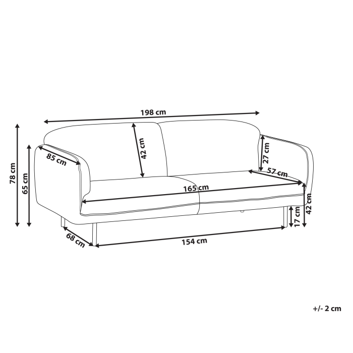 3-seater sofa TONSBERG Boucle White [3]