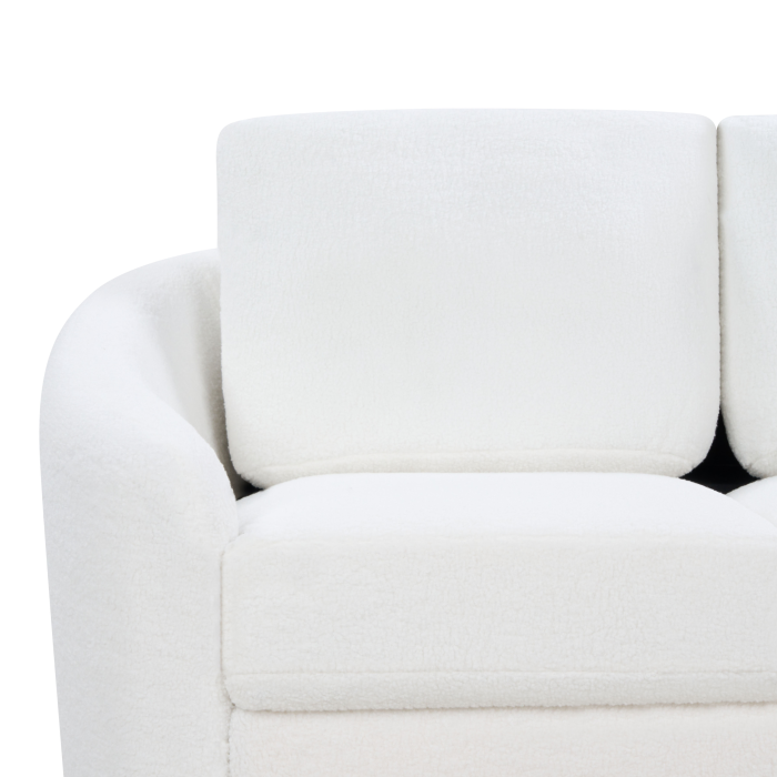 Canapea cu 3 locuri TROSA Boucle Alb [7]