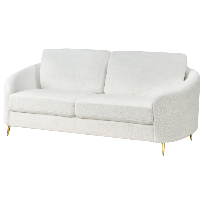 Canapea cu 3 locuri TROSA Boucle Alb [5]