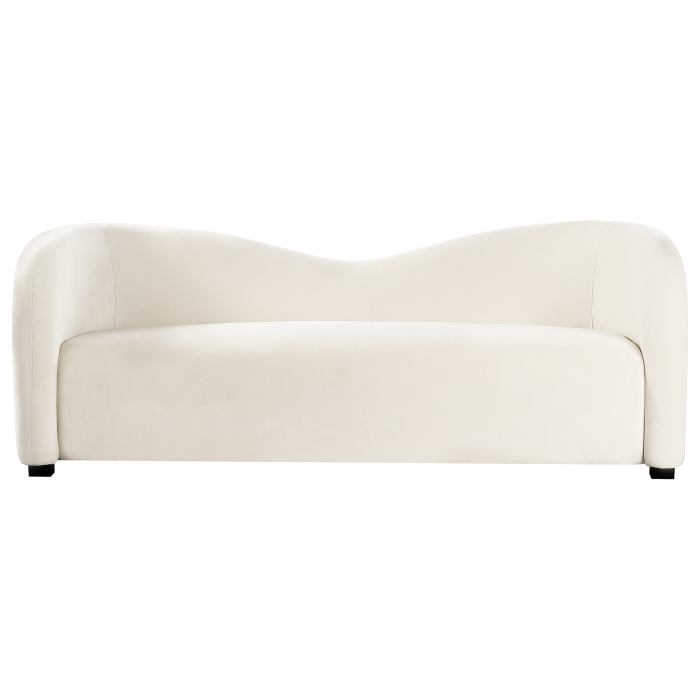 3-seater sofa VELTADA Off-white velvet [2]