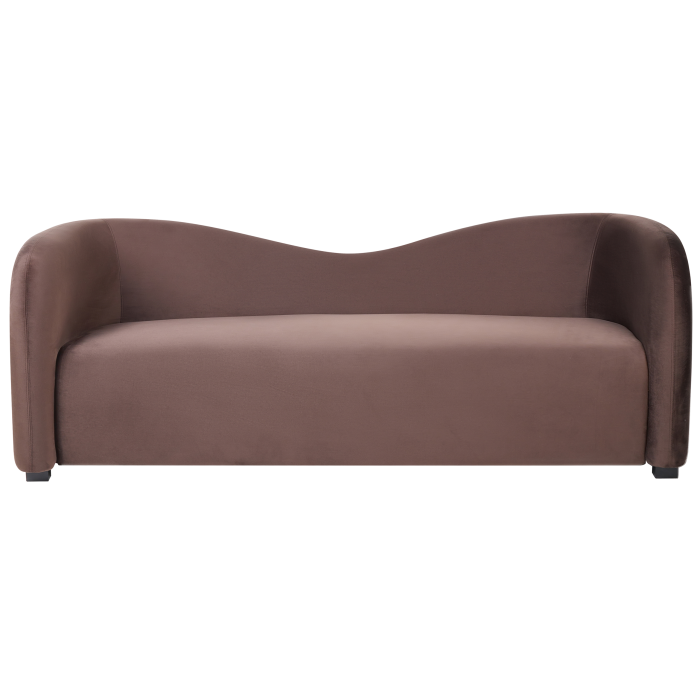 3-seater sofa VELTADA Velvet Dark brown [2]