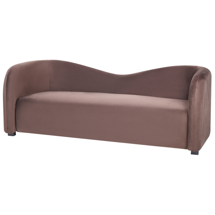 3-seater sofa VELTADA Velvet Dark brown [4]