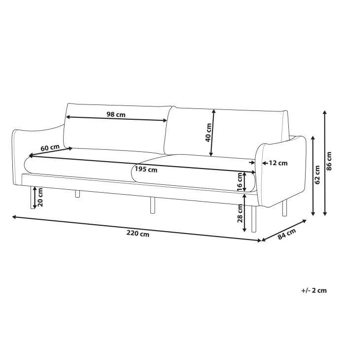 3-seater sofa VINTERBRO Velvet Beige [3]