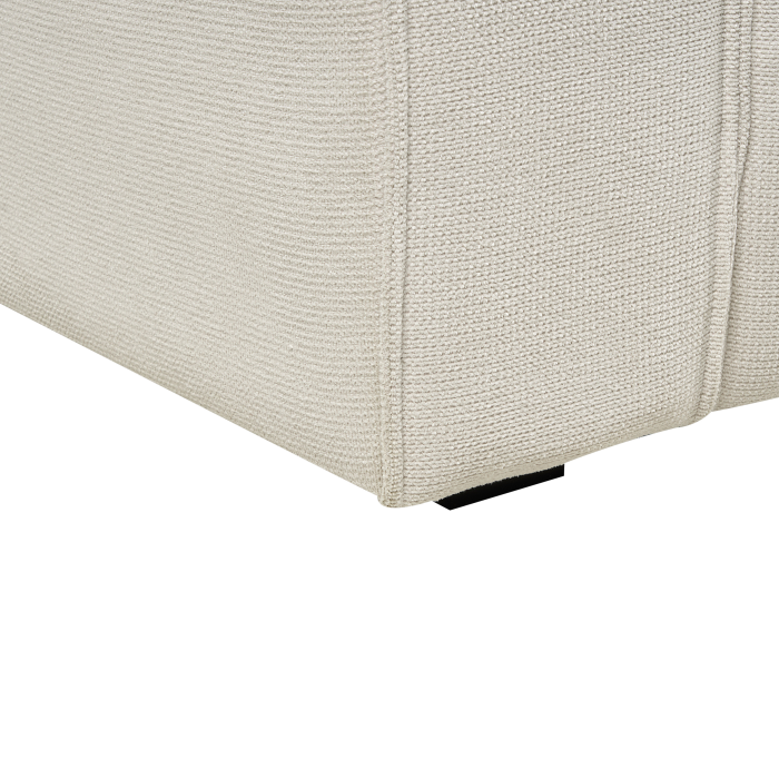 Canapea cu 3 locuri VISKAN Chenille Alb-murdar [10]