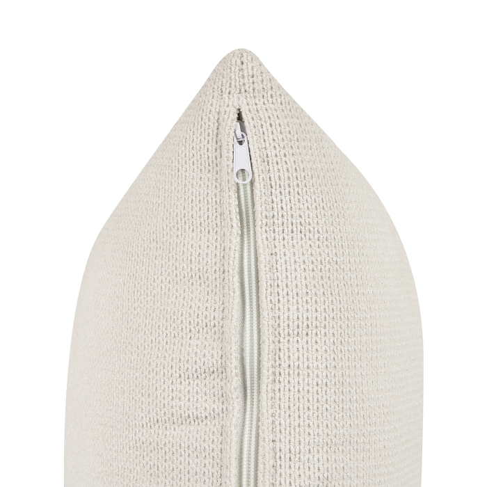 Canapea cu 3 locuri VISKAN Chenille Alb-murdar [9]