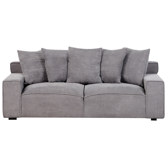 3-seater sofa VISKAN Velour Dark grey [4]