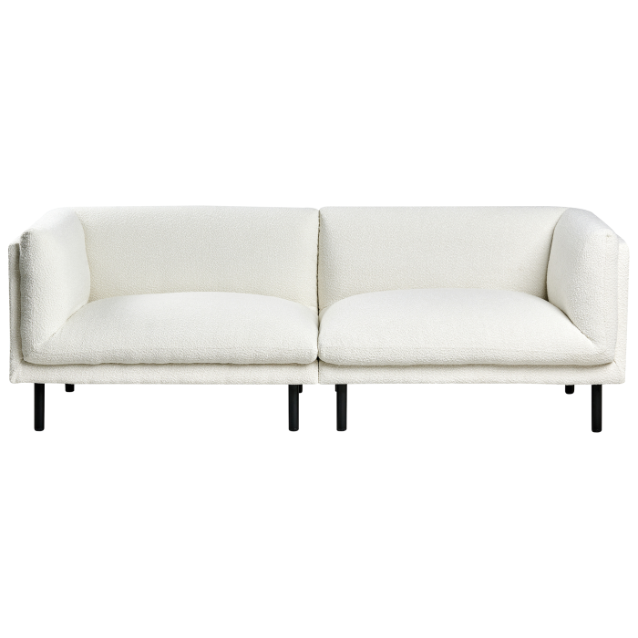 Canapea cu 3 locuri VORGOD Boucle Alb-murdar [4]