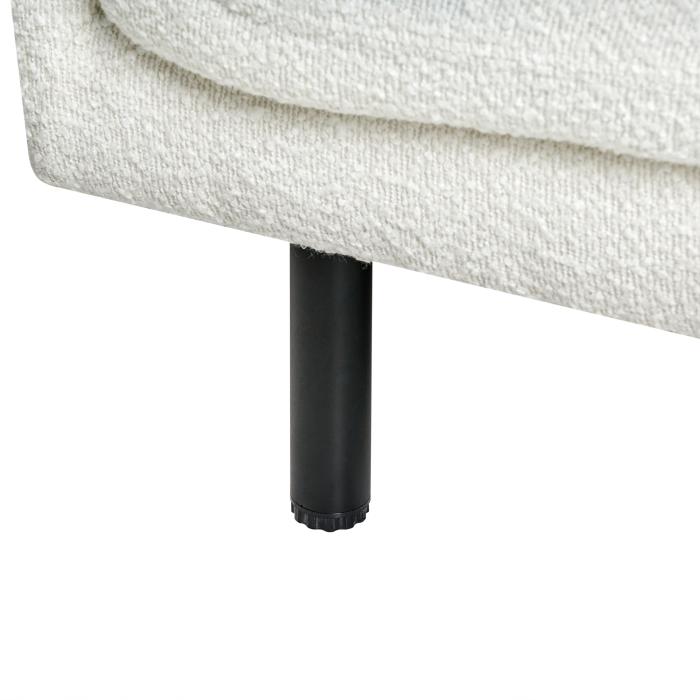 Canapea cu 3 locuri VORGOD Boucle Alb-murdar [9]