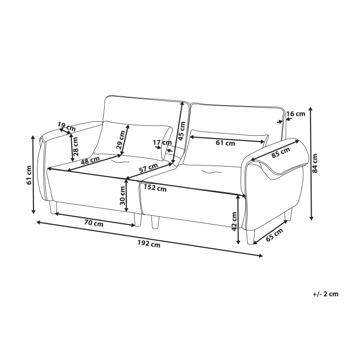 3-seater sofa WETLAN Off-white [3]