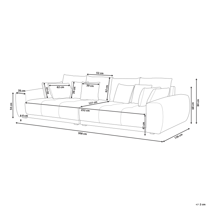 4-seater sofa TORPO Light Beige [3]