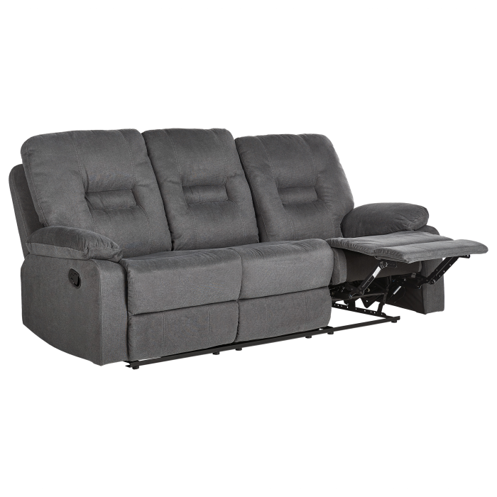 BERGEN II 3-seater manual recliner sofa Dark Grey [2]