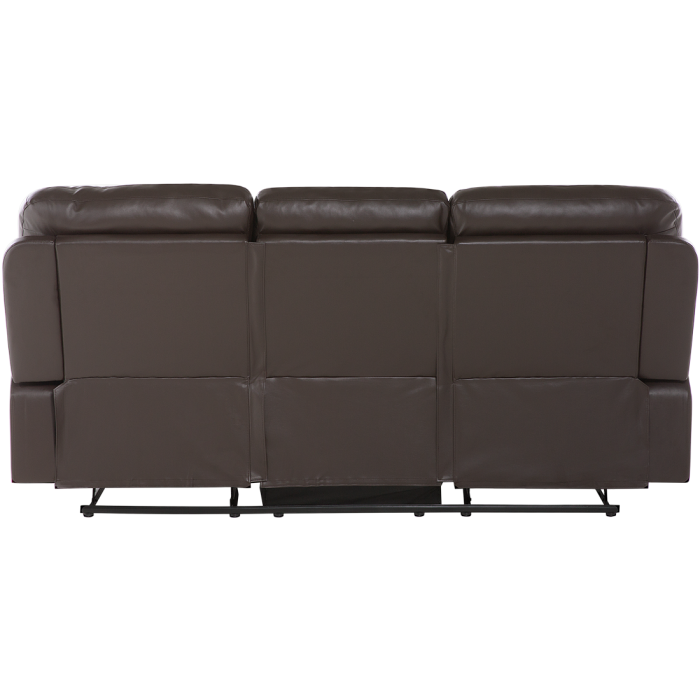 BERGEN 3-seater manual recliner sofa Brown eco-leather [7]