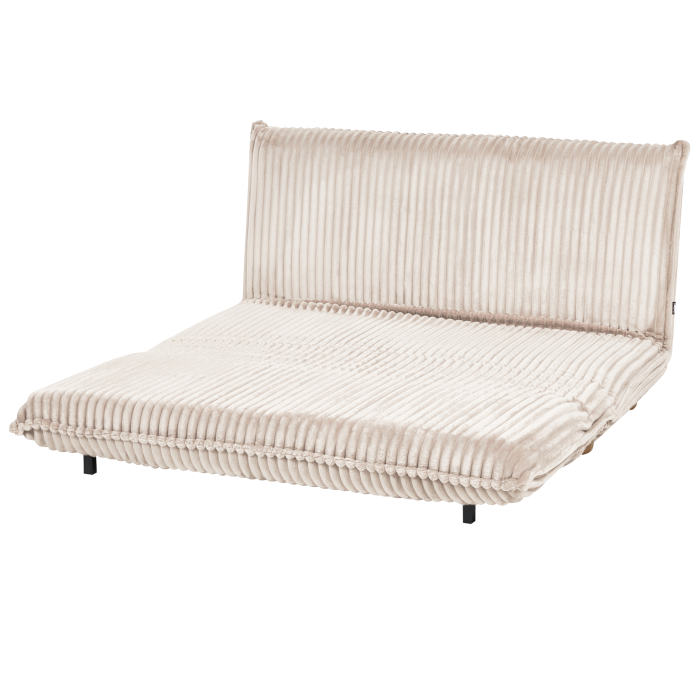 Canapea extensibilă cu 2 locuri ABISKO Blană artificială Alb-murdar [6]