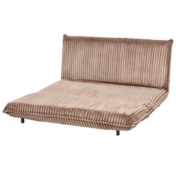 Canapea extensibilă cu 2 locuri ABISKO Blană artificială Maro deschis [6]