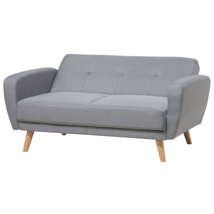 Canapea extensibilă cu 2 locuri FLORLI  Gri deschis [6]