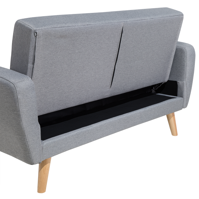 Canapea extensibilă cu 2 locuri FLORLI  Gri deschis [8]