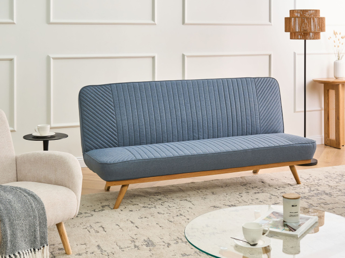 Canapea extensibilă cu 2 locuri KALFAFEL  Albastru [1]