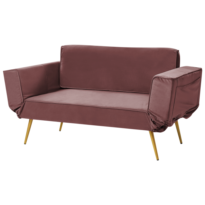 SAARELA 2-seater sofa bed Velvet Pink [4]