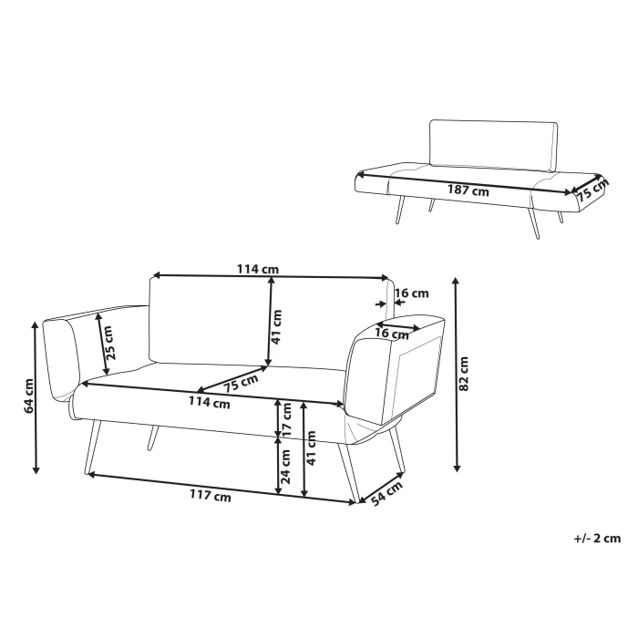 SAARELA 2-seater sofa bed Velvet Pink [3]