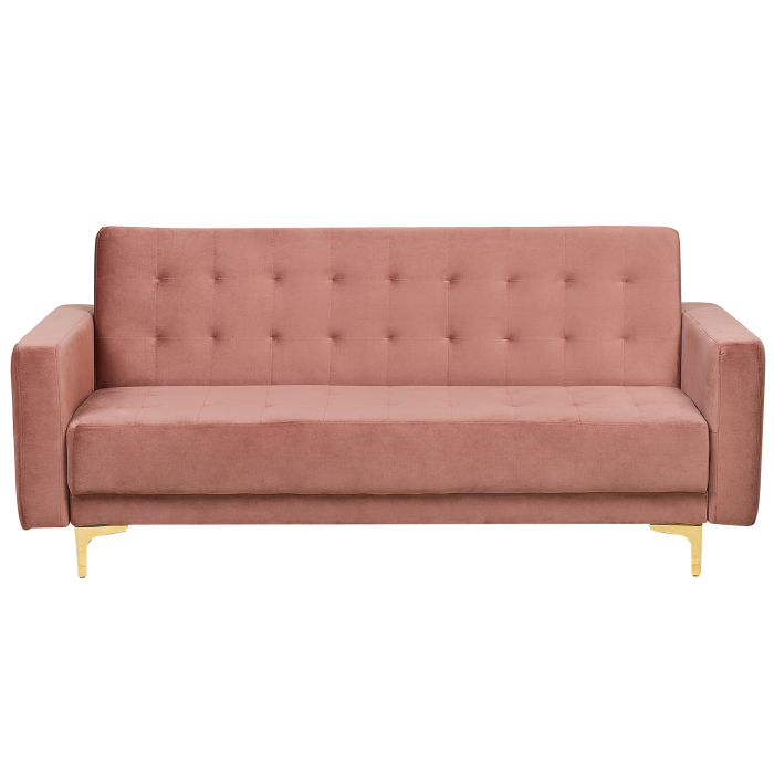 3-Seater Sofa ABERDEEN Pink Velvet [2]