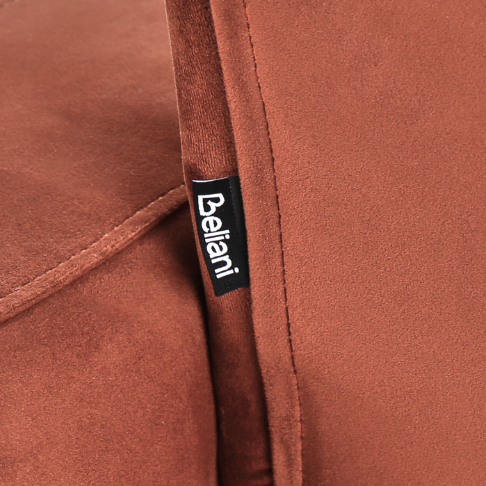 Canapea extensibilă cu 3 locuri ALNES Catifea Roșu deschis [9]