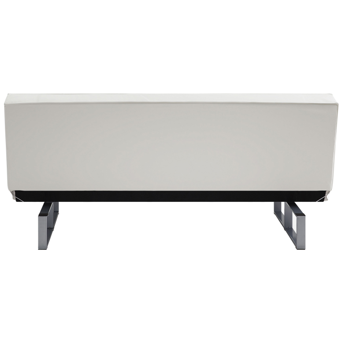 Canapea extensibilă cu 3 locuri DERBY Piele ecologică Alb [6]