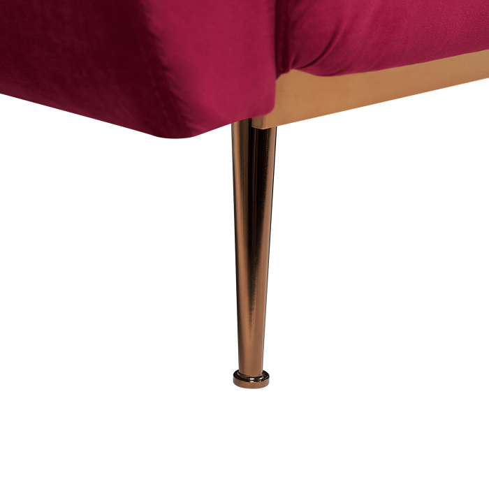 EINA 3-seater corner sofa Velvet Burgundy [9]