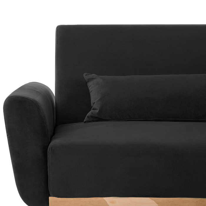 3-seater sofa bed EINA Black Velvet [10]