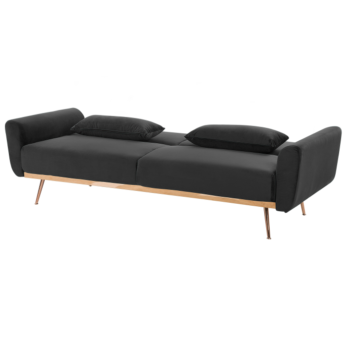 3-seater sofa bed EINA Black Velvet [7]