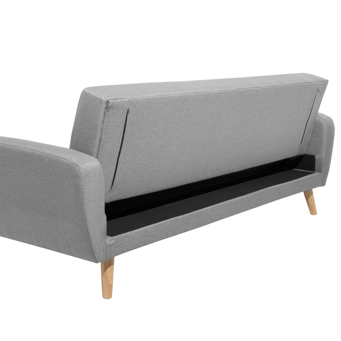 Canapea extensibilă cu 3 locuri FLORLI  Gri deschis [8]